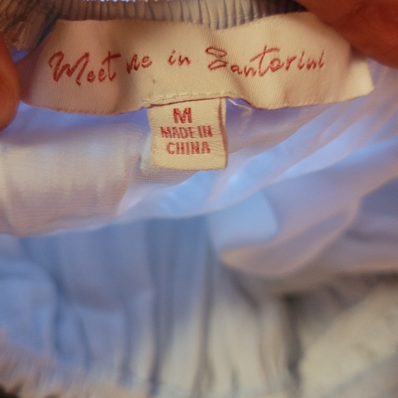 Meet Me In Santorini* Open Back* Sundress* Blue* Sz M - Picture 9 of 10